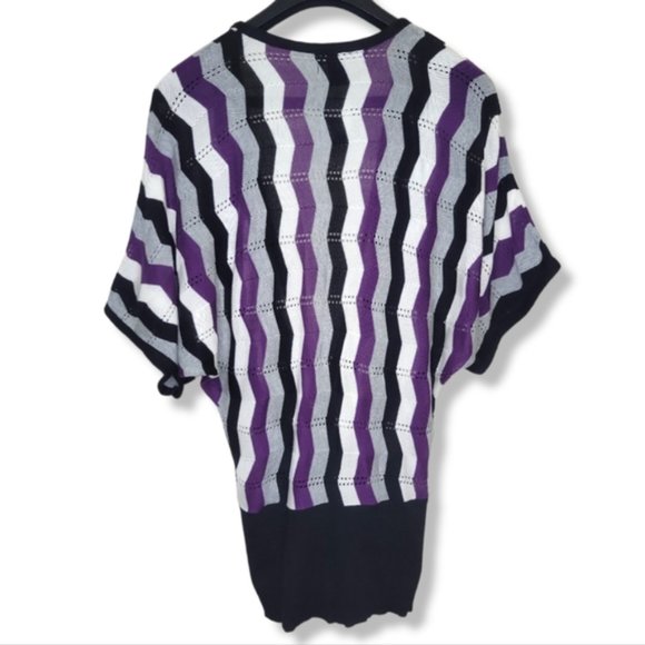 NWT Ashley Stewart Chevron Kimoto Sweater, Size 12 - Picture 5 of 8